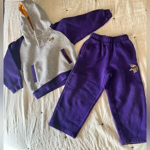 NFL Kids MN Vikings matching sweat set. Embroidered not screen printed!
